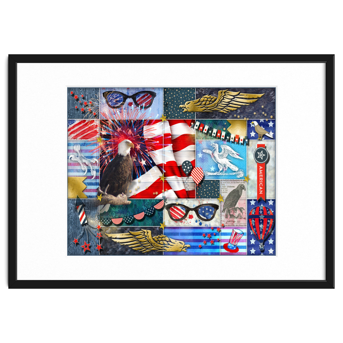 Americana Eagles Collage