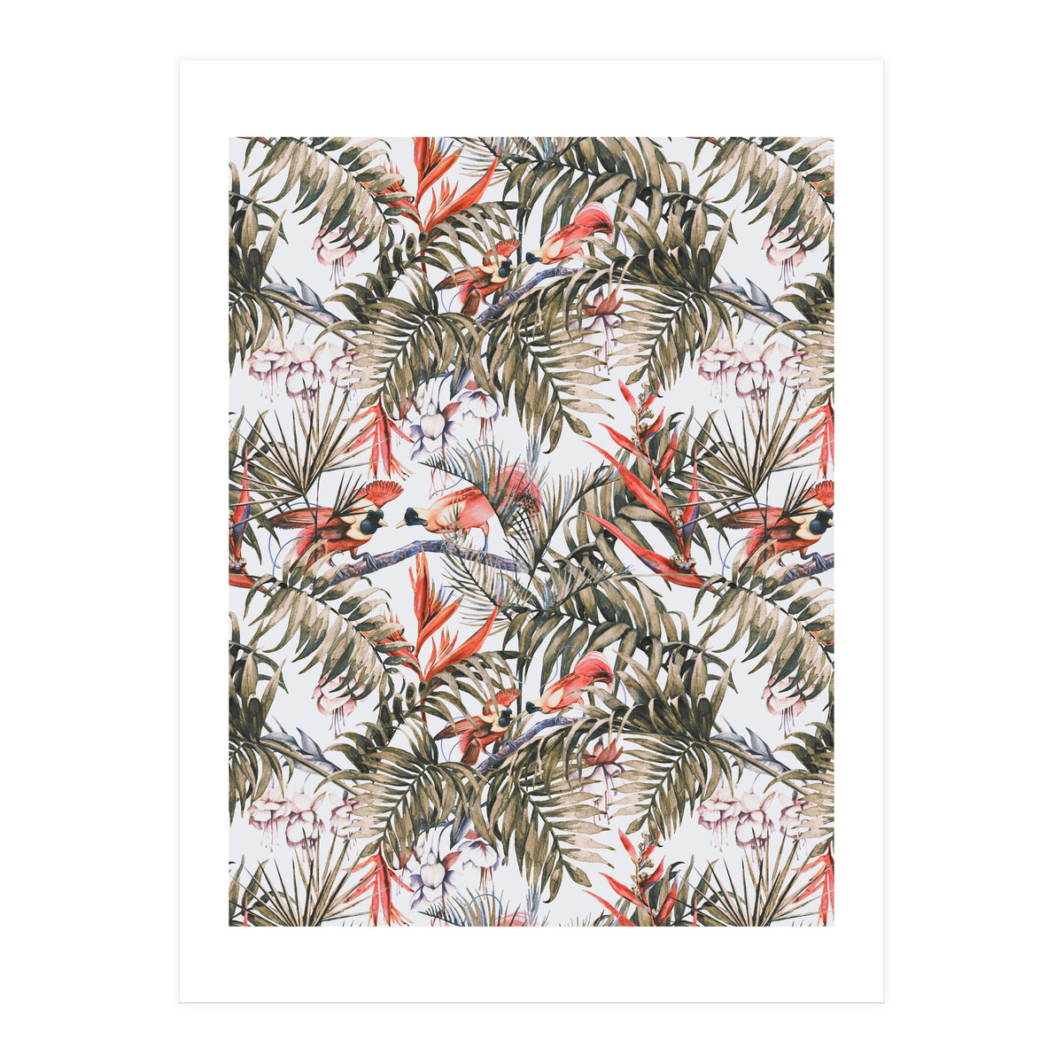 Exotic birds in the jungle paradise (Print Only)