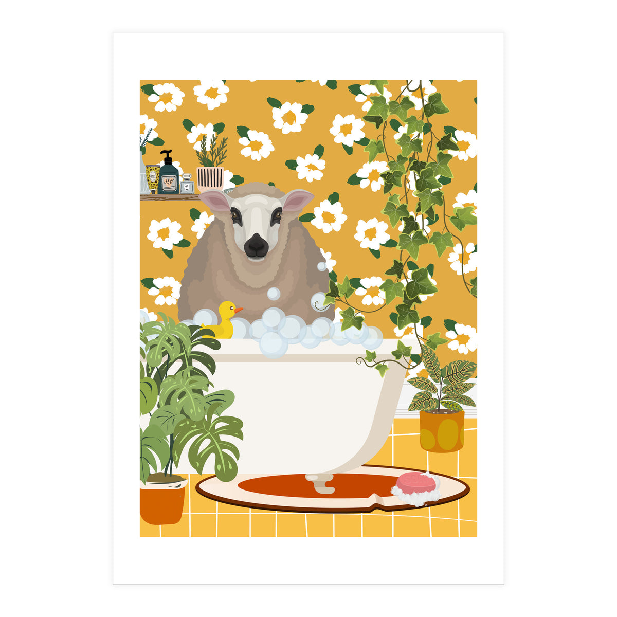 Sheep Bathing (Print Only)