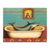 Dolphin In A Bath Folk Art (Print Only) thumbnail