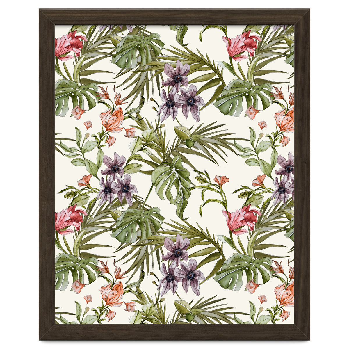 Watercolor tropical foliage