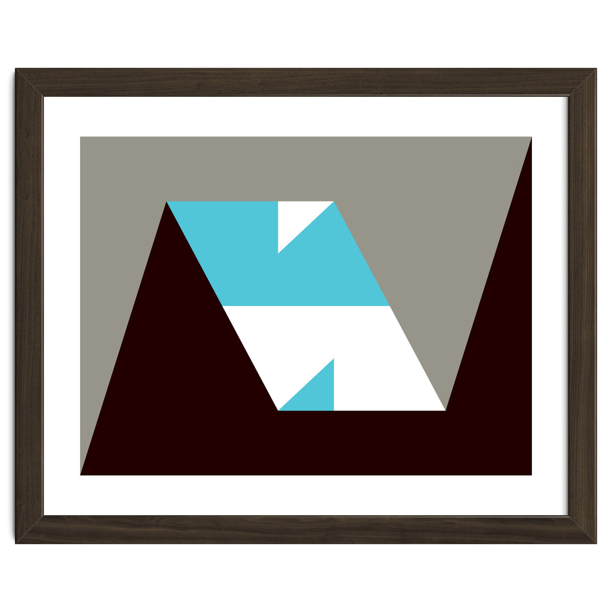 Geometric Shapes No. 48 - grey & blue