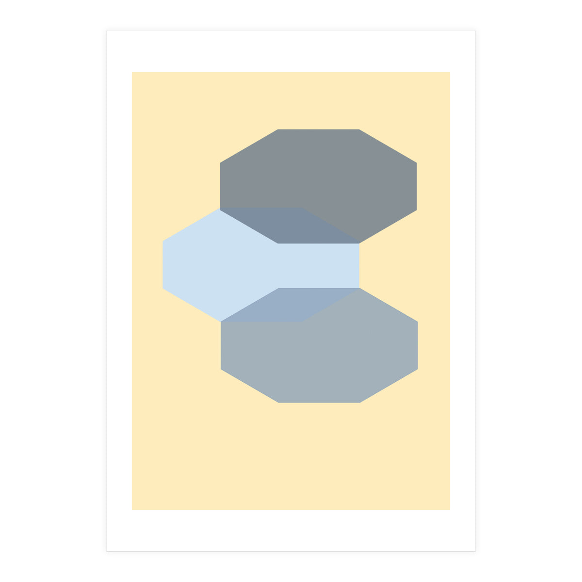 Blue shapes abstract (Print Only)