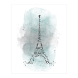 Watercolor Art Eiffel Tower | turquoise (Print Only) thumbnail
