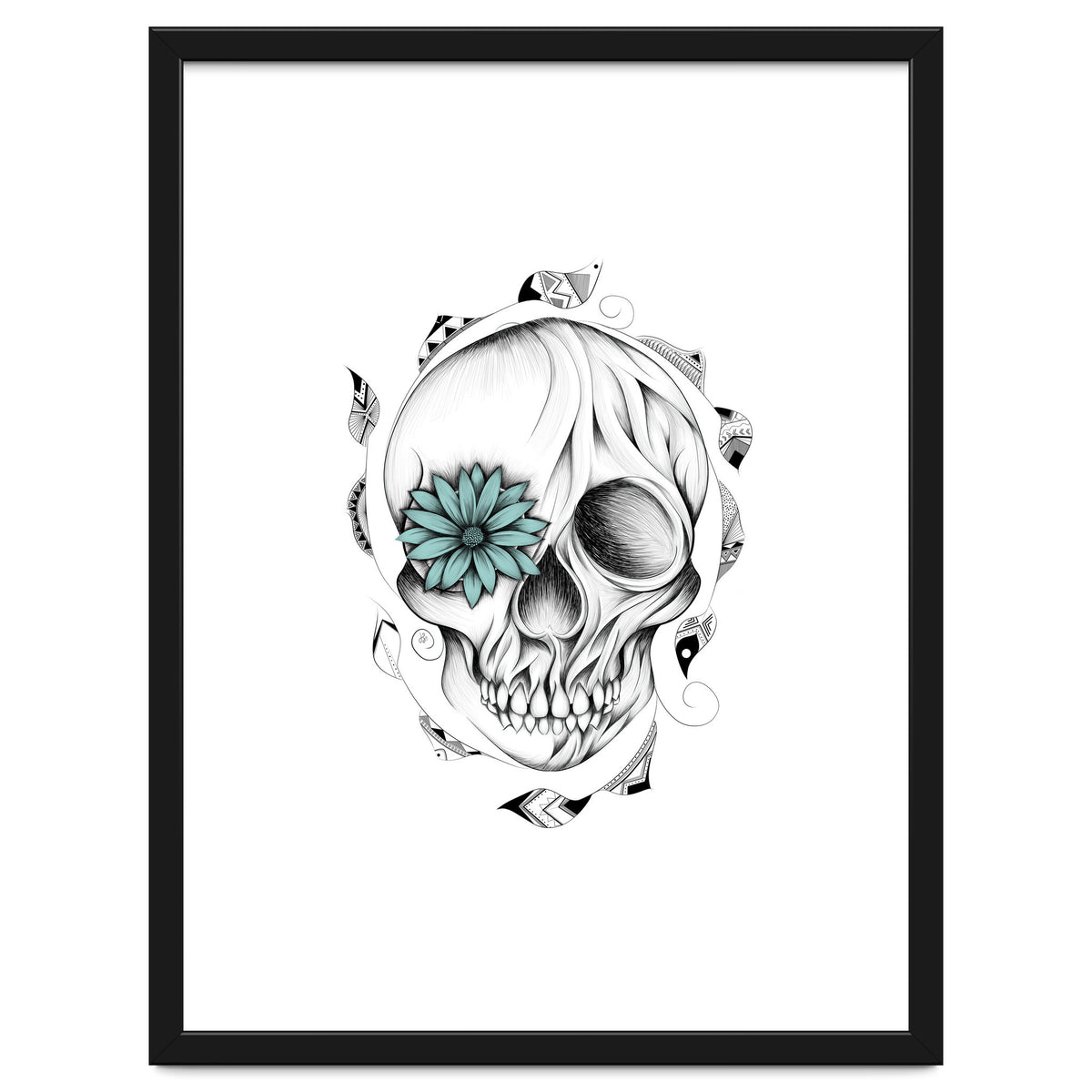 Poetic Wooden Skull
