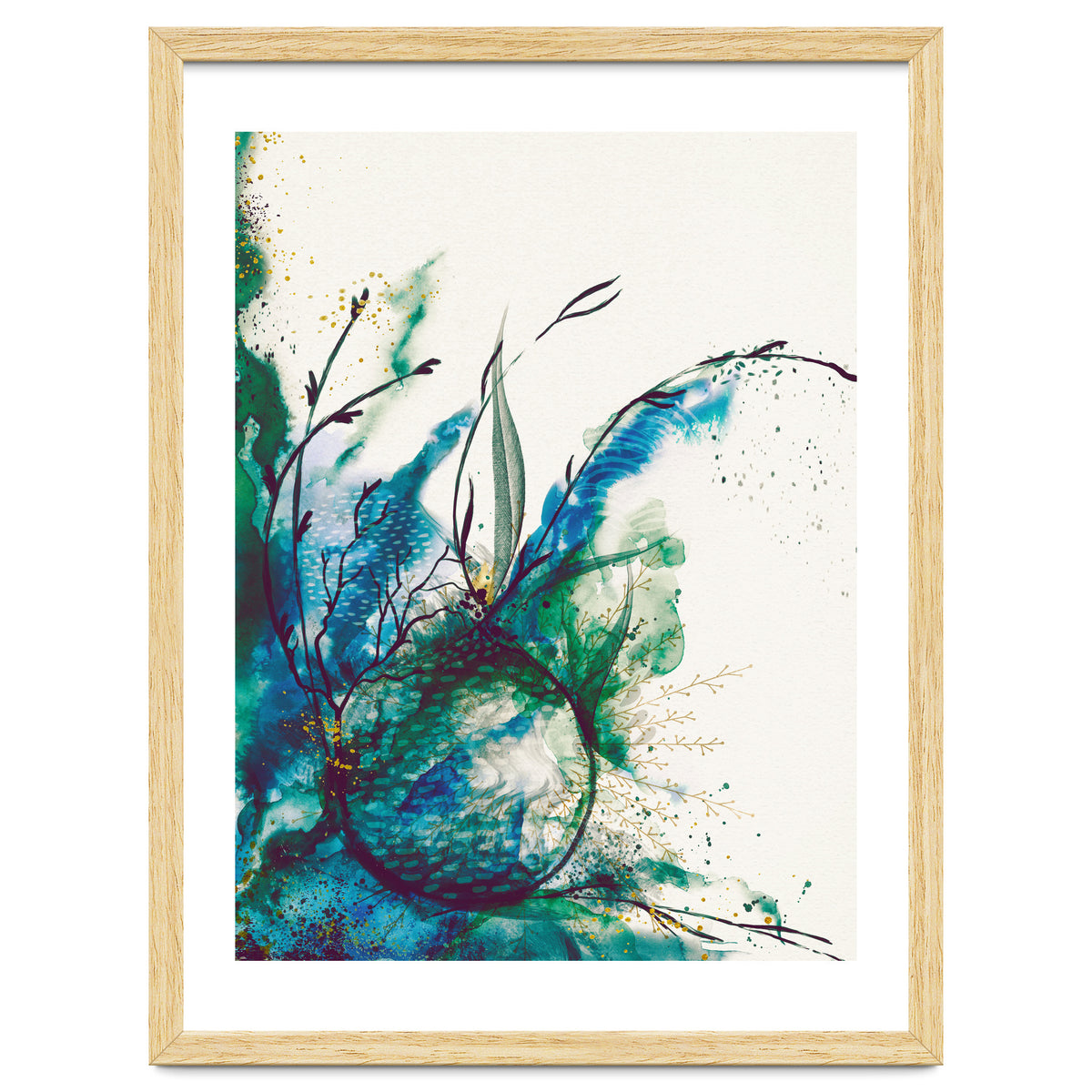 Abstract Sea Watercolour