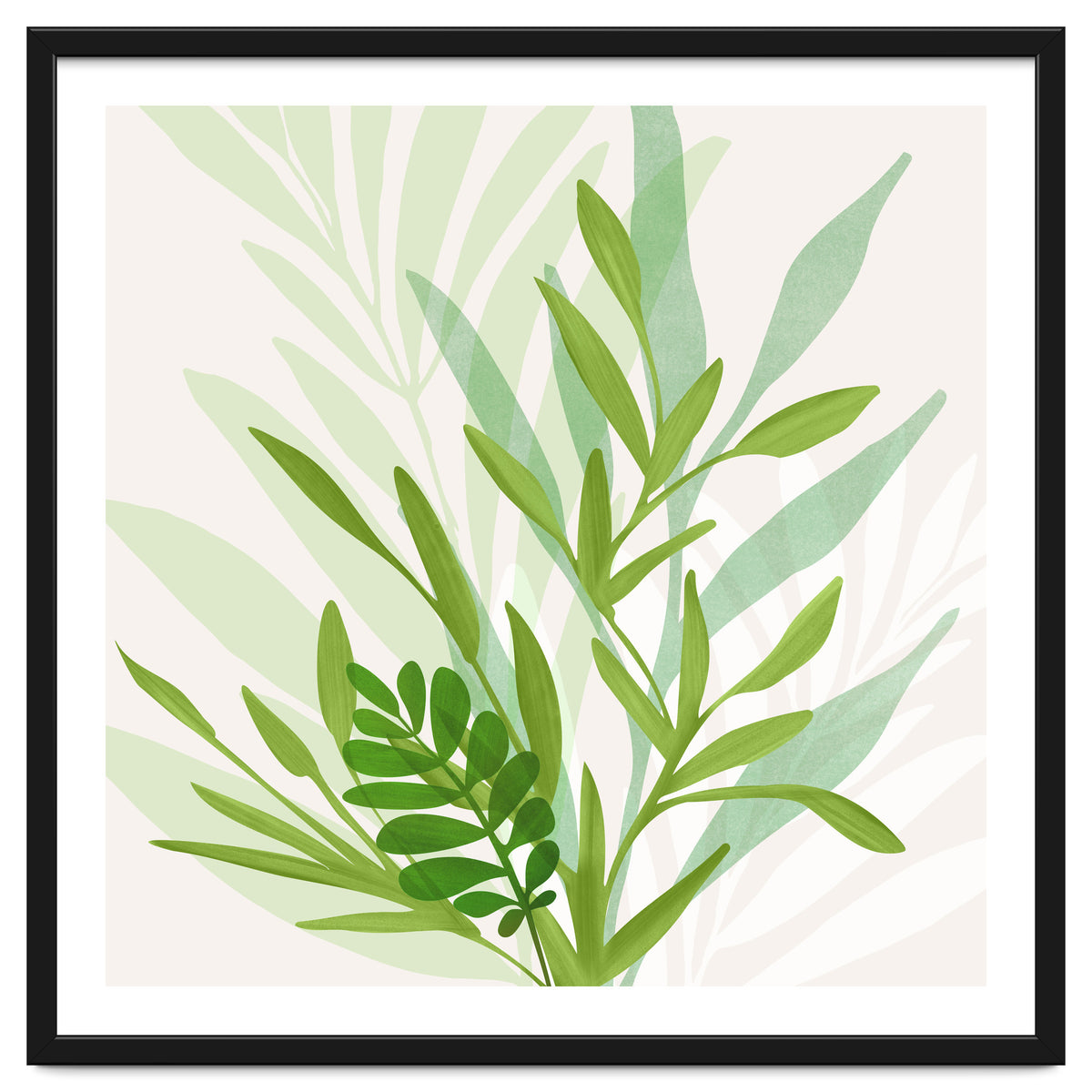 Wild Greenery Abstract Botanical