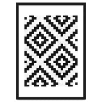 Urban Tribal Pattern No.18 - Aztec - Black and White Concrete