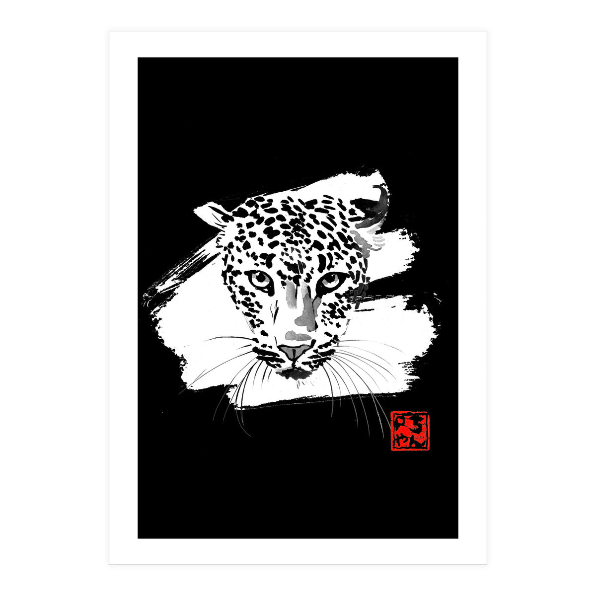 Leopard in white (Print Only)