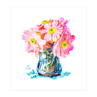 Watercolor Flower Pot (Print Only)