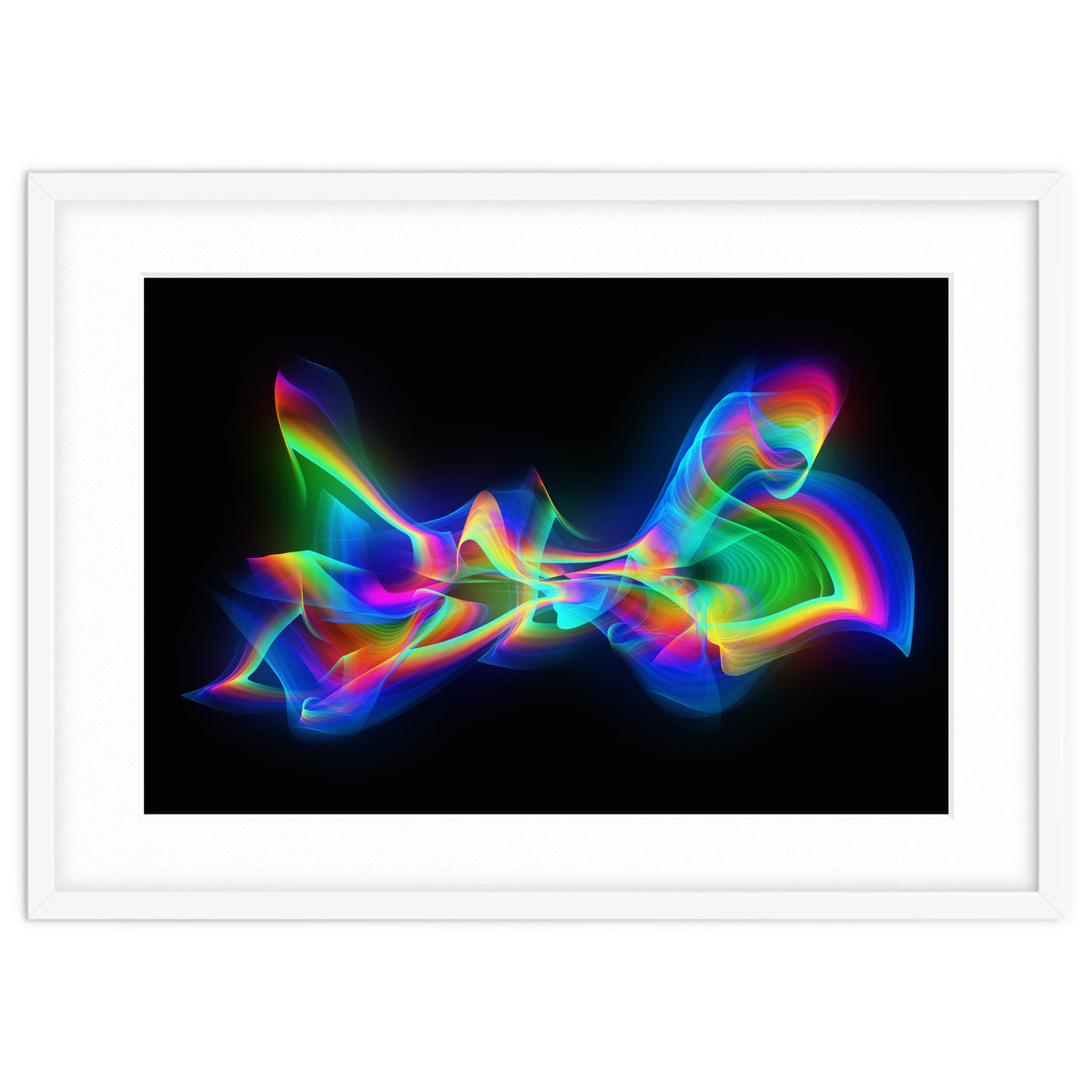 Abstract Colorful Flame Waves