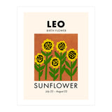 Leo Birth Flower Sunflower (Print Only) thumbnail