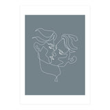 gay love line art-blue (Print Only) thumbnail
