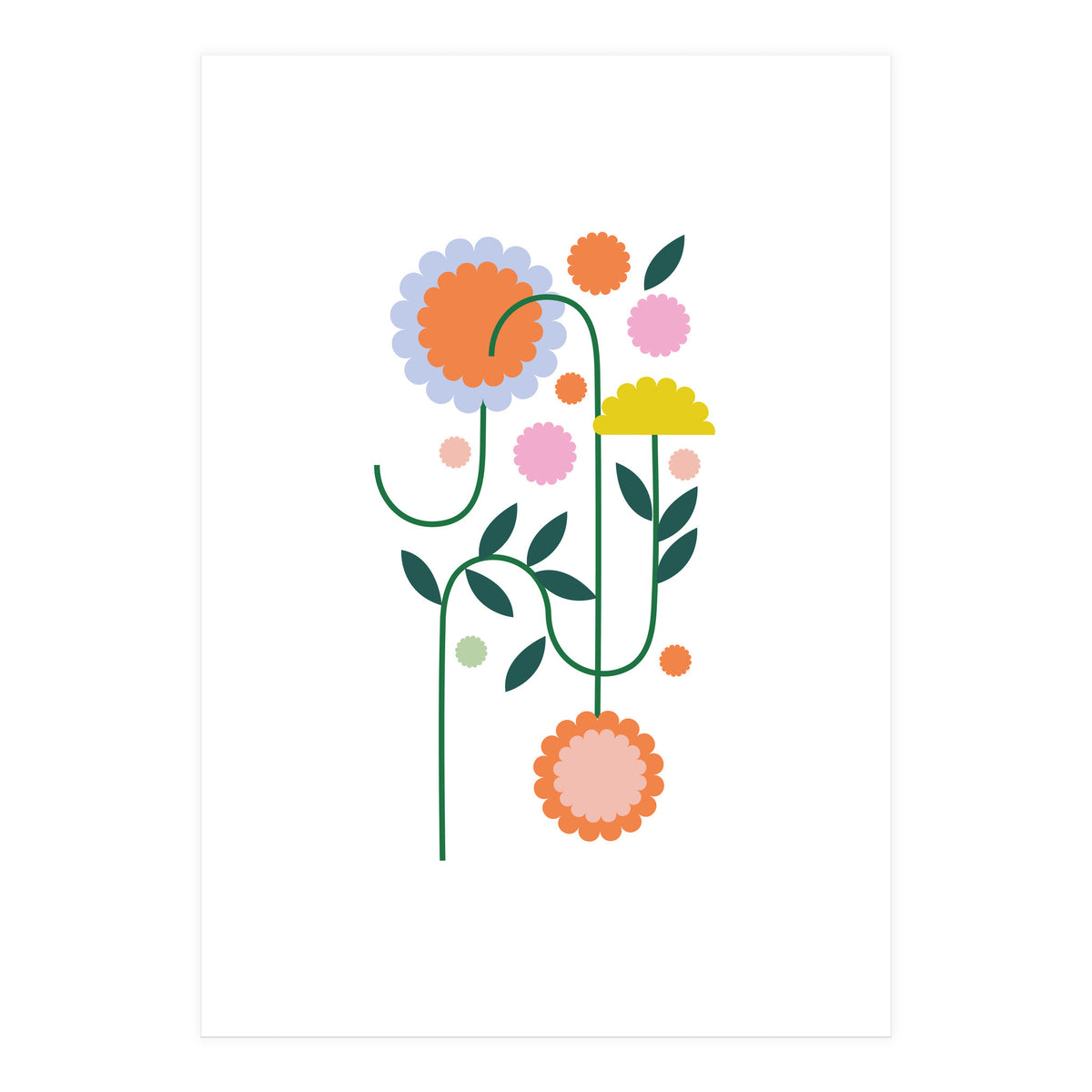 Blooming flowers (Print Only)