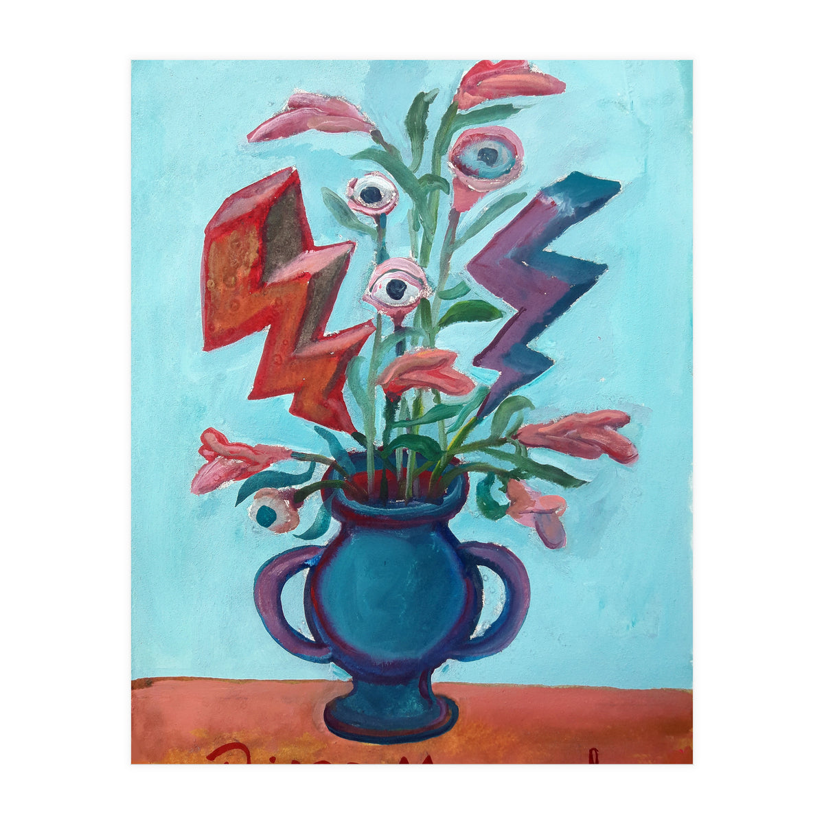 Florero Con Dos Rayos (Print Only)