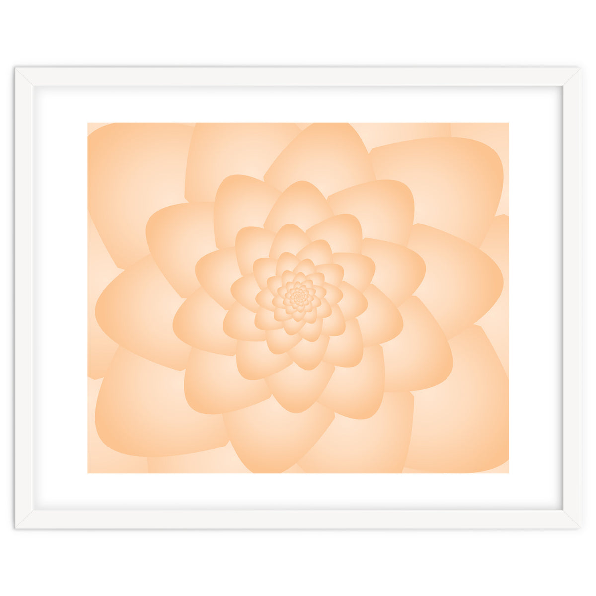 Pastel Colors Flower Pattern Set Orange