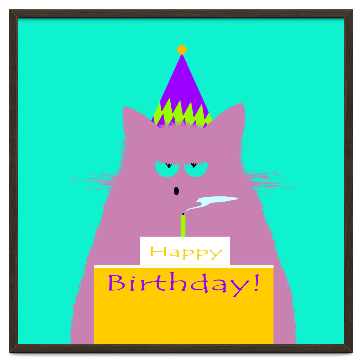 Birthday Lilac Cat
