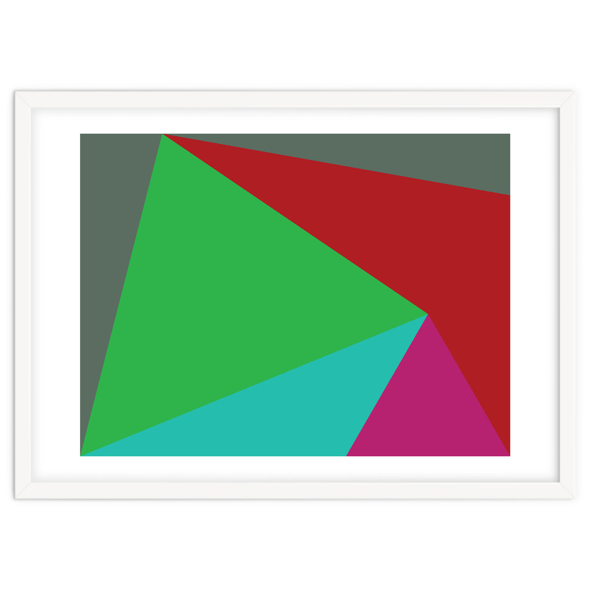 Geometric Shapes No. 19 -  green, magenta & blue