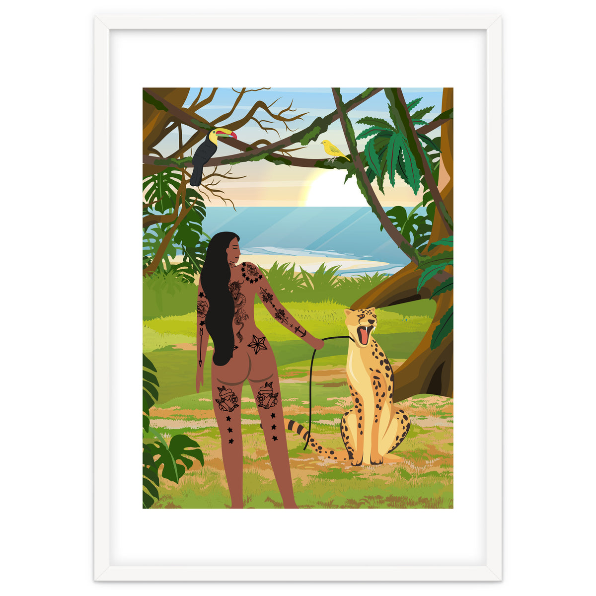 Boho Girl with Cheetah