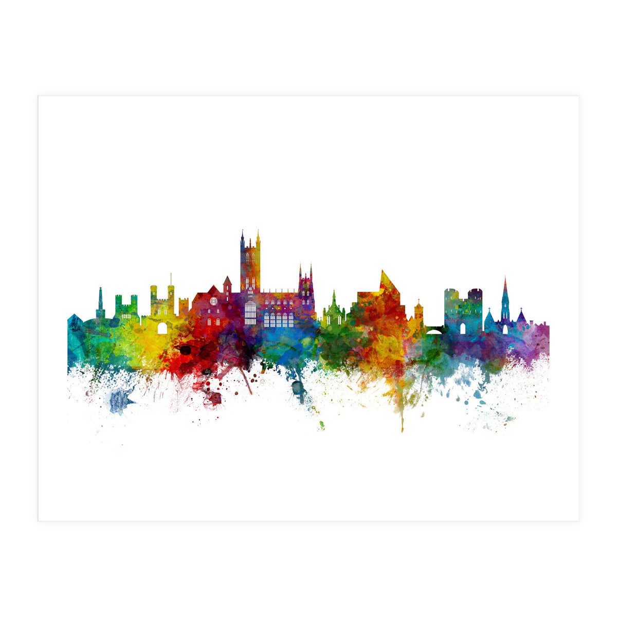 Canterbury England Skyline (Print Only)
