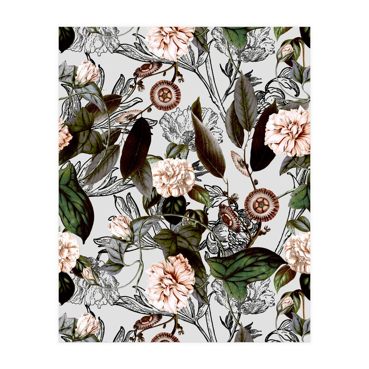 Aztec floral garden (Print Only)