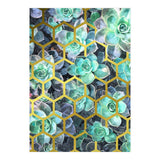 Succulents and Gold Geometric (Print Only) thumbnail