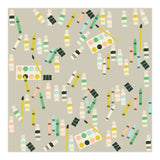 Artist pattern with crayons, watercolors and acrylic paint (Print Only) thumbnail