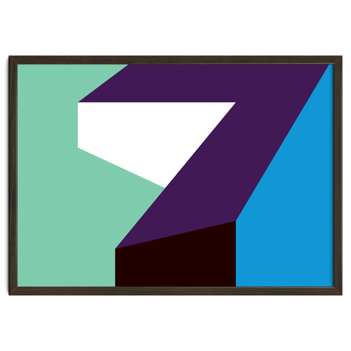 Geometric Shapes No. 60 - purple, mint & purple