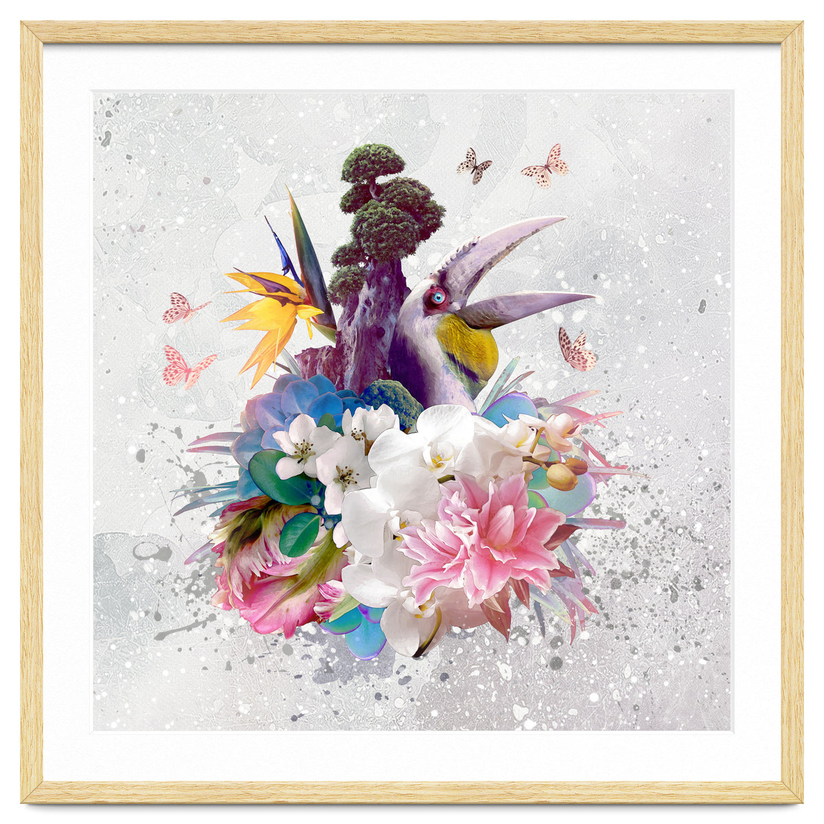 Floral Hornbill Grey