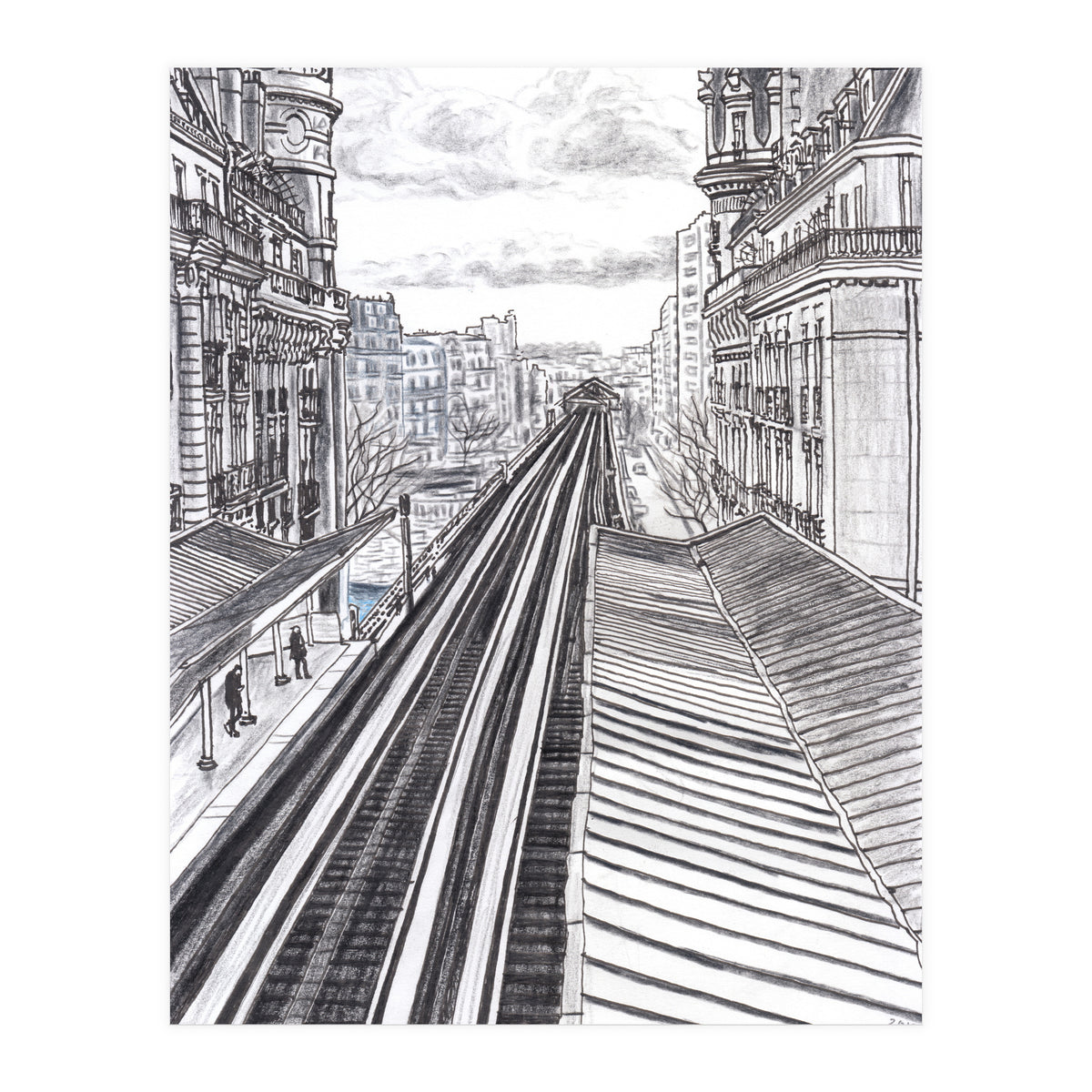Railroad From Passy (Print Only)