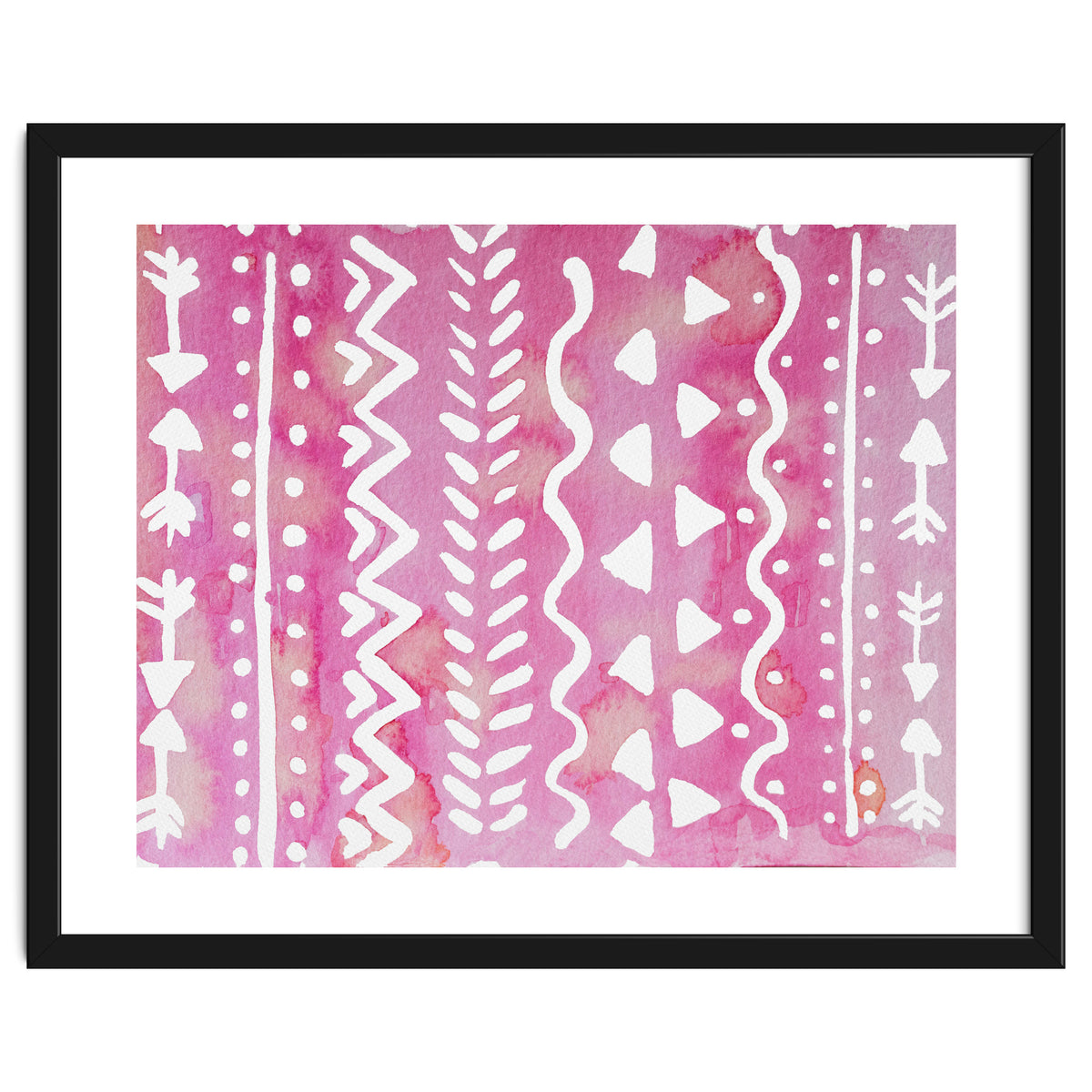 Abstract boho tribal pattern in pink