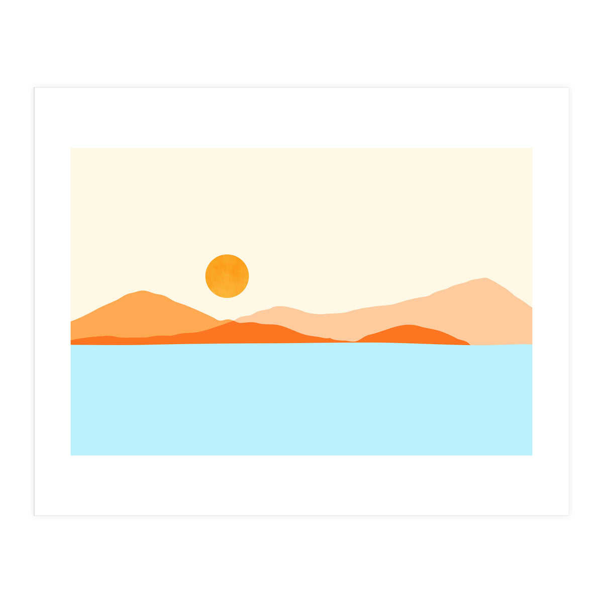 Desert Sea Minimal Landscape (Print Only)