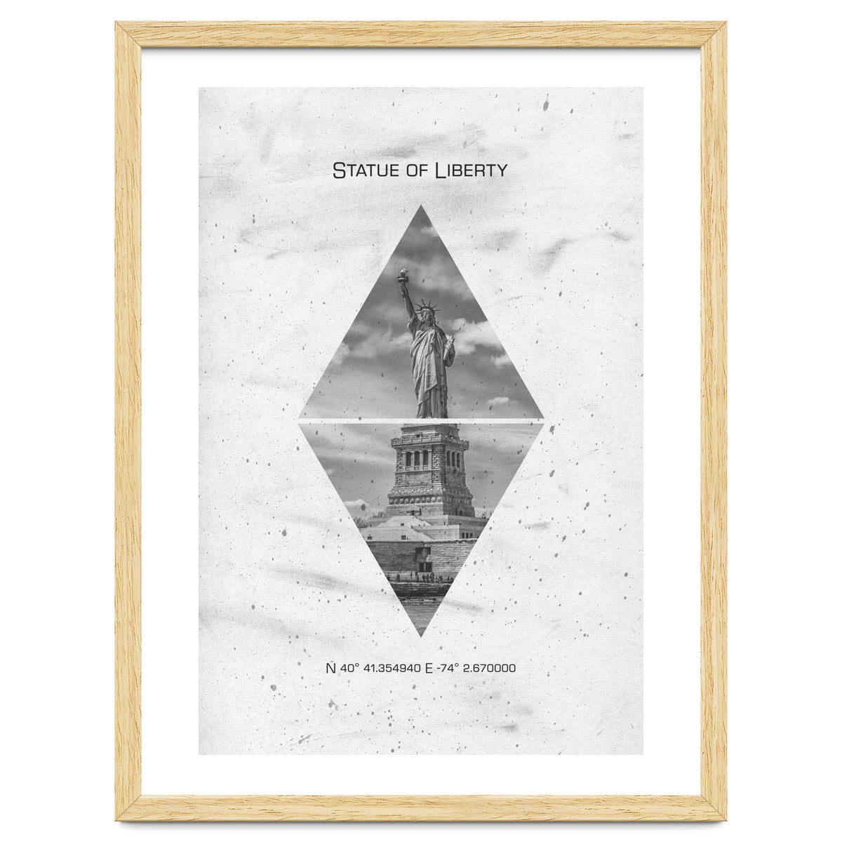 Coordinates NEW YORK CITY Statue of Liberty