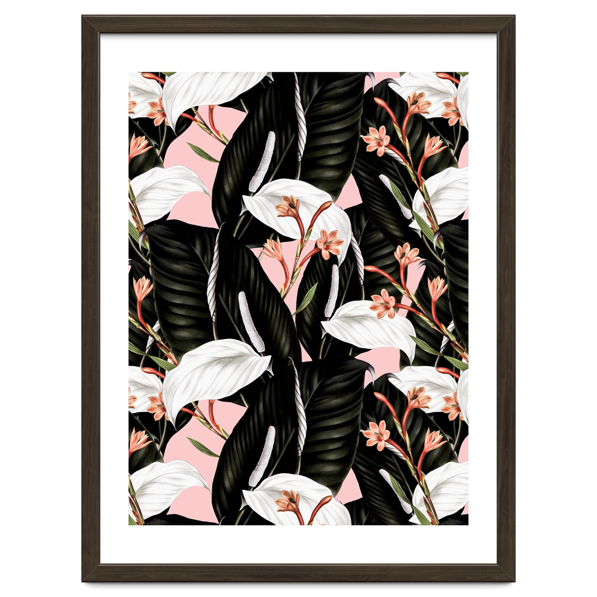 Flowery exotic botanical pink