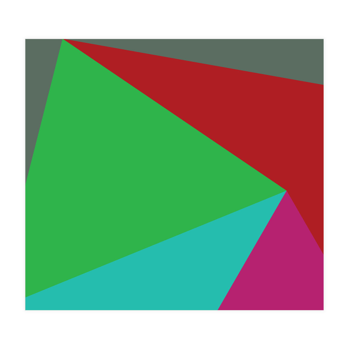 Geometric Shapes No. 19 -  green, magenta & blue (Print Only)