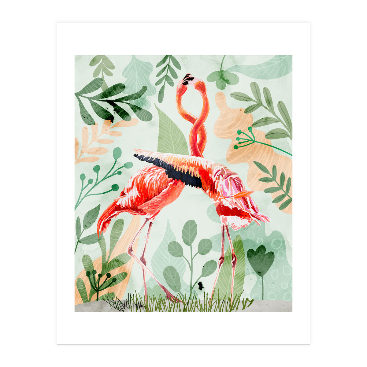 Flamingo Love (Print Only)