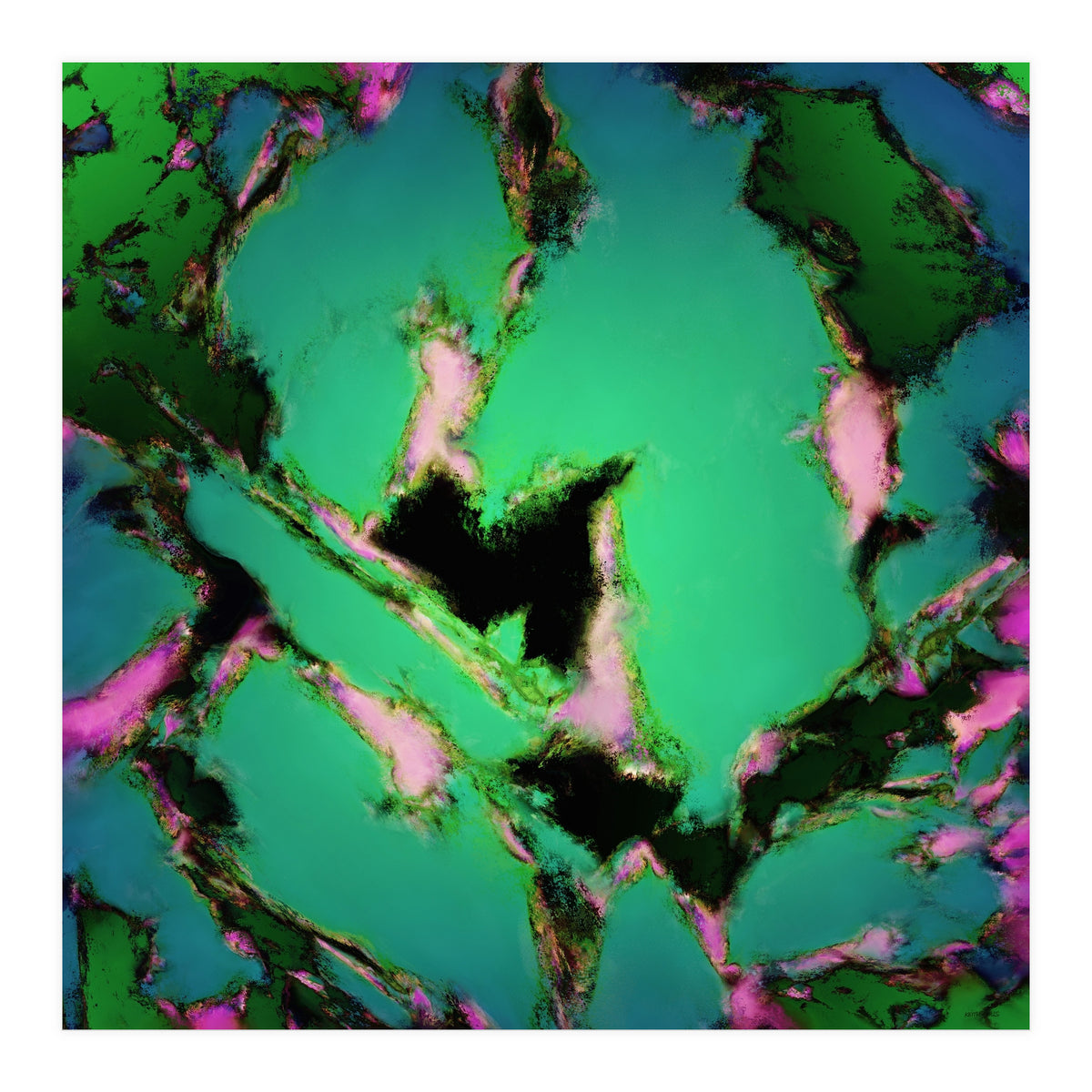 A Working Turquoise Engine (Print Only)