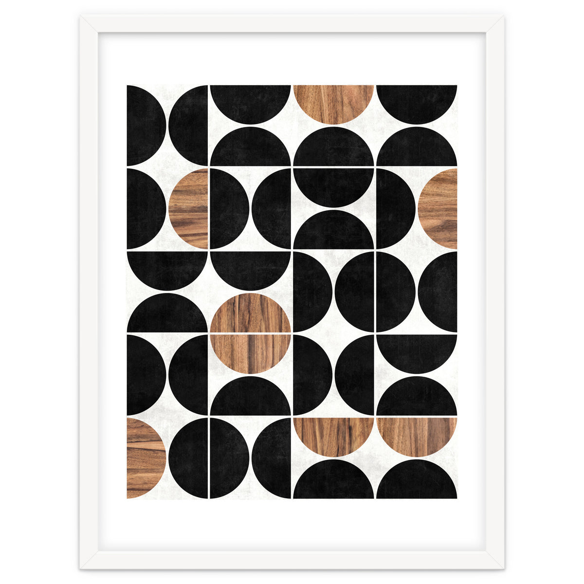 Mid-Century Modern Pattern No.1 - Concrete and Wood