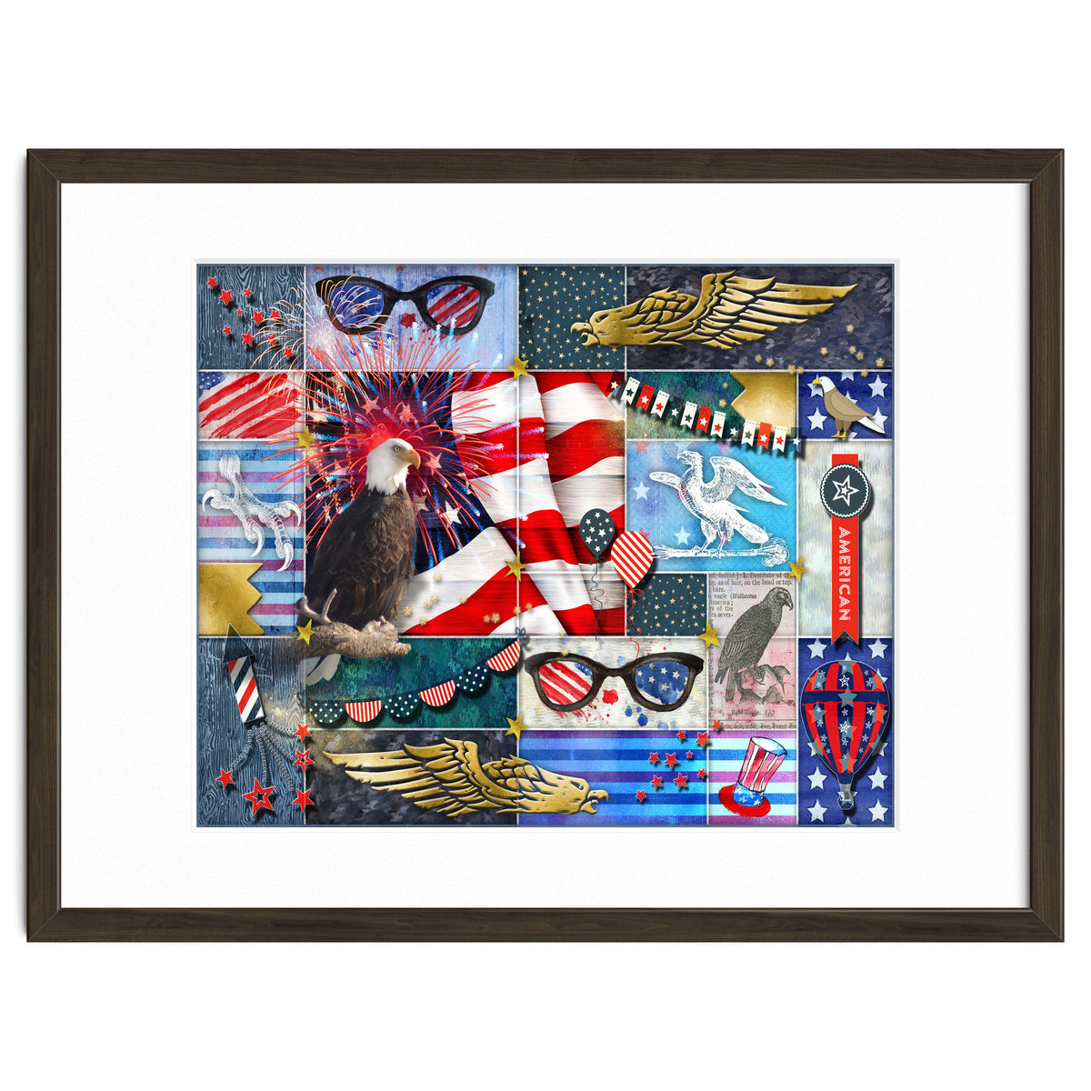 Americana Eagles Collage