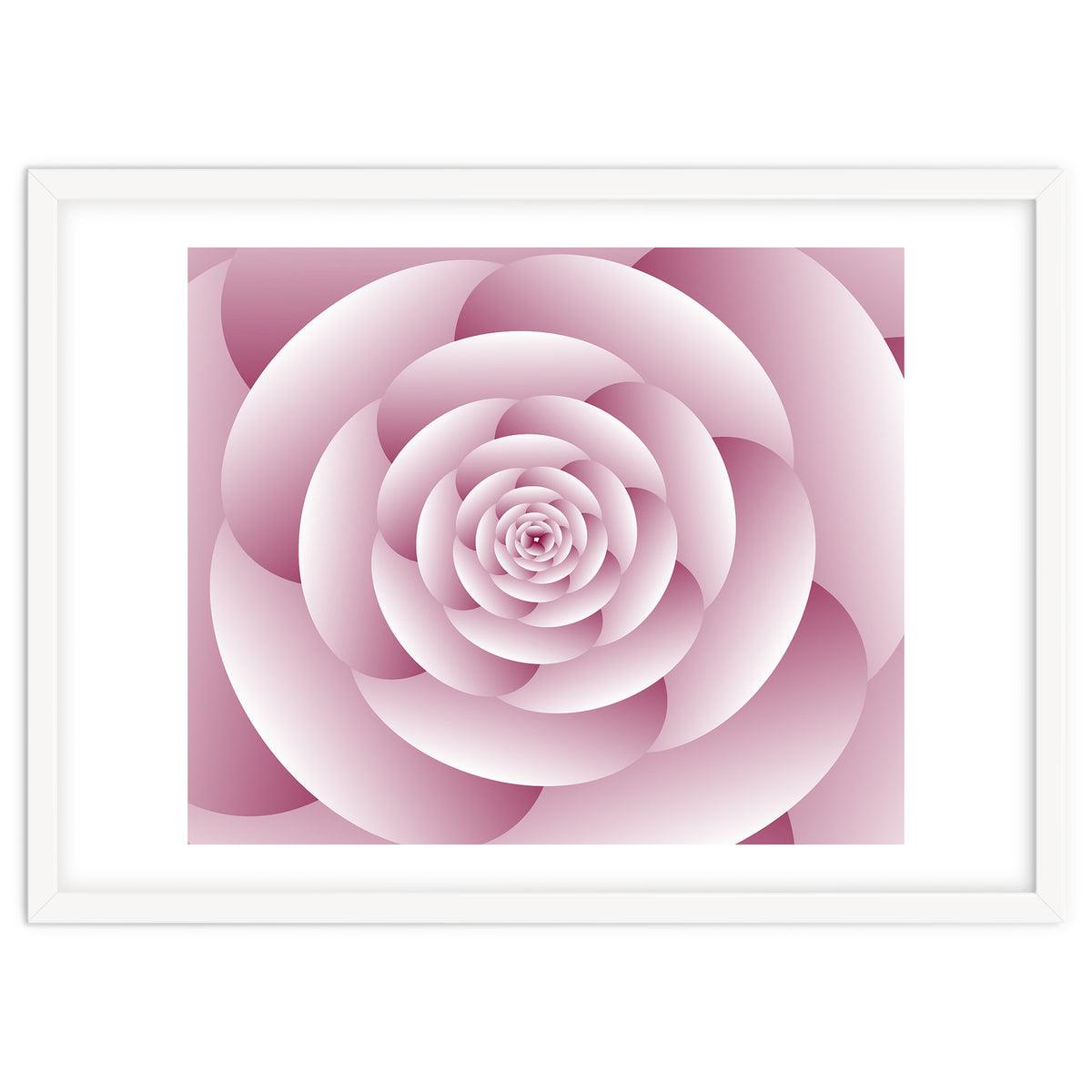 Abstract Rose Spiral 3D Art