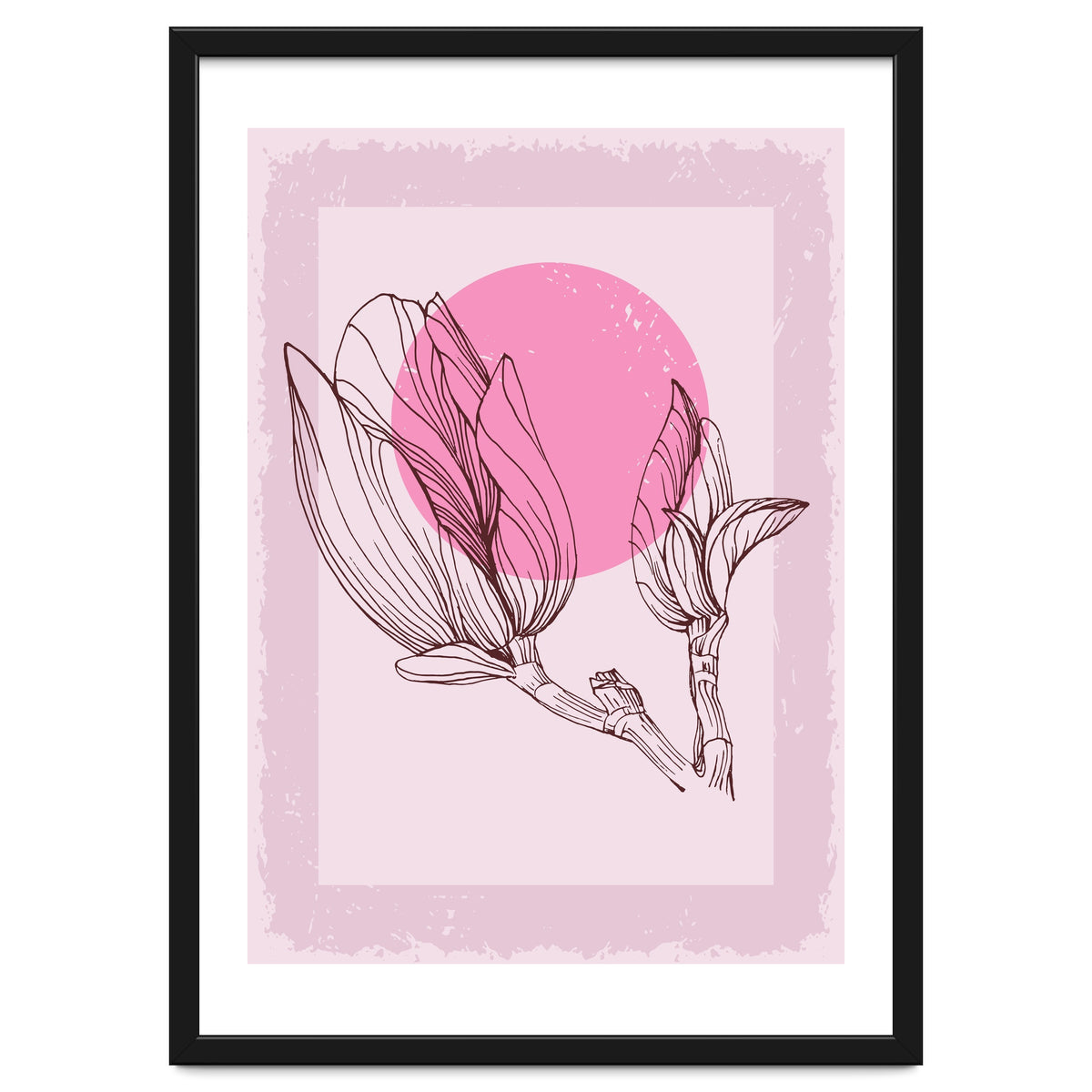 Magnolia Neutral Abstract Botanical