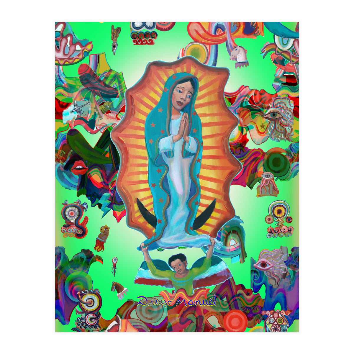 Virgen Y Graffiti 18 (Print Only)