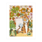 Tiger in Groovy Laundry Room (Print Only) thumbnail