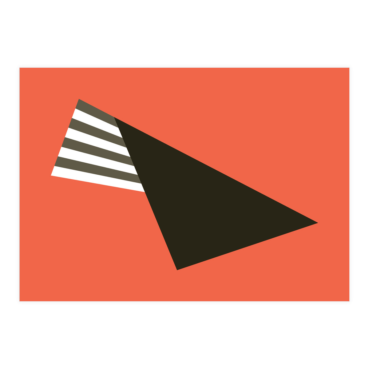 Geometric Shapes No. 75 - pink & stripes (Print Only)