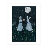 Rabbits in the forest  (Print Only) thumbnail