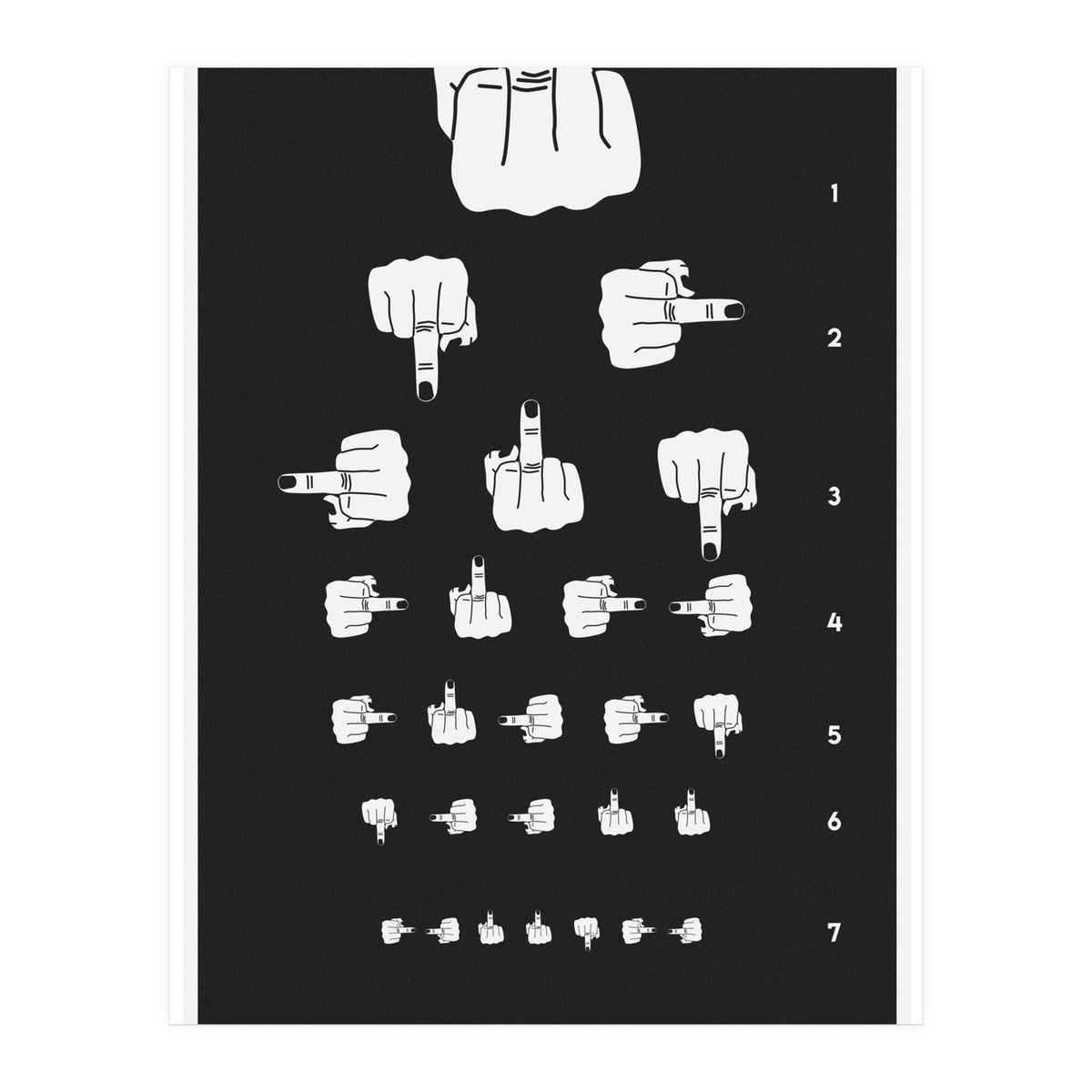 Middle Finger Vision Test (Print Only)