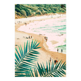 Beach Weekend | Pastel Ocean Sea Tropical Travel | Scenic Sand Palm People Boho Vacation (Print Only) thumbnail