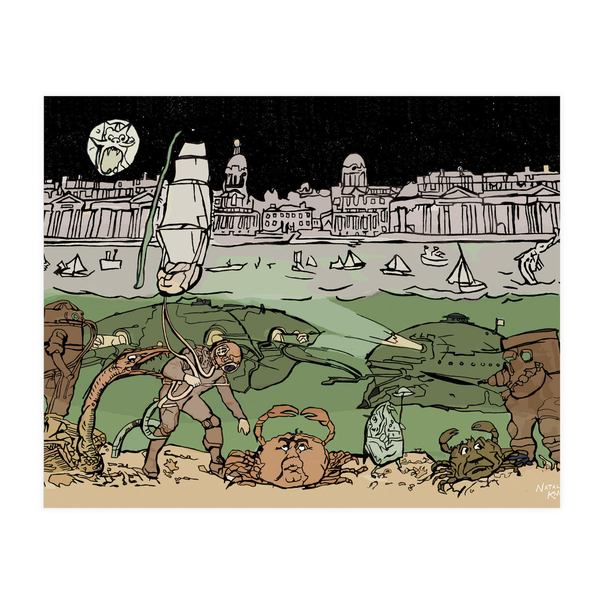 Subsaliens Go Down To Sea (Print Only)