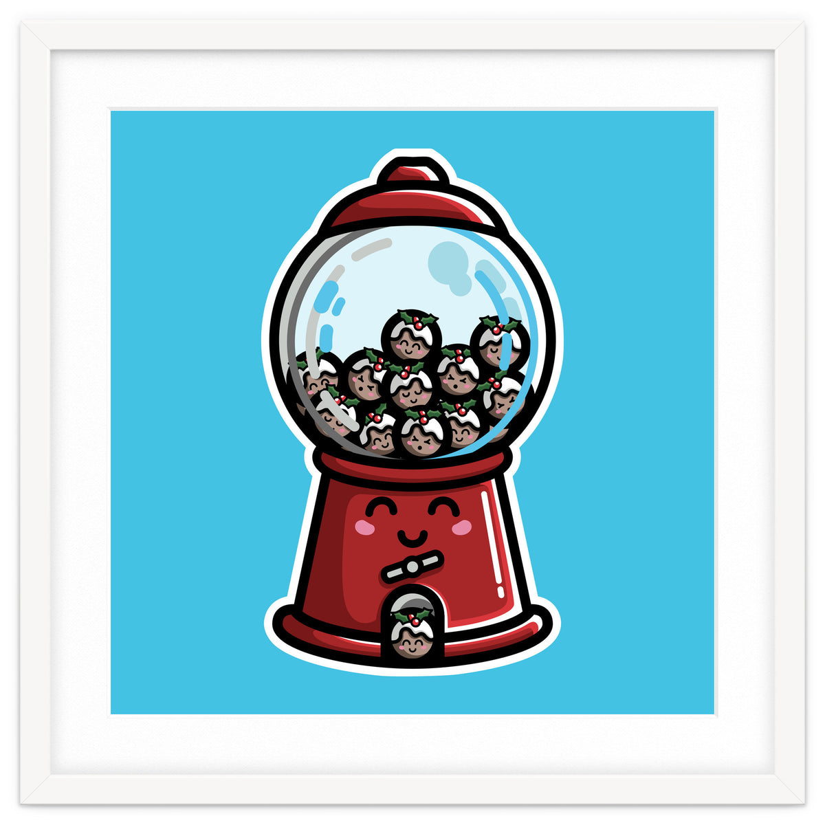 Kawaii Cute Christmas Pudding Gumball Machine