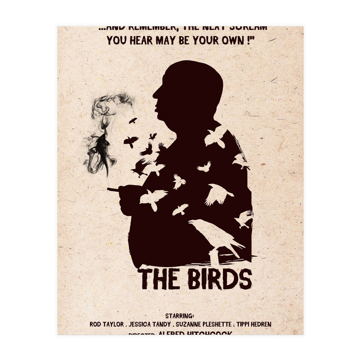 Hitchcock The Birds movie poster (Print Only)